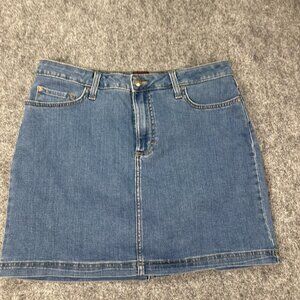 Lee Denim Skirt WMNS M Medium Wash Mid-Rise Stretch Casual Classic Everyday
